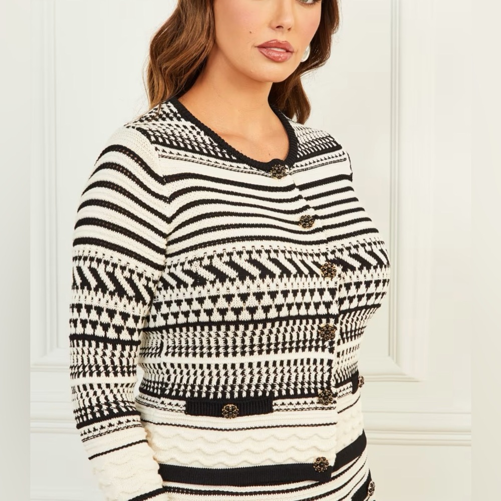 NWOT Guess Marciano Arianna Stitched Cardigan Sweater size XS